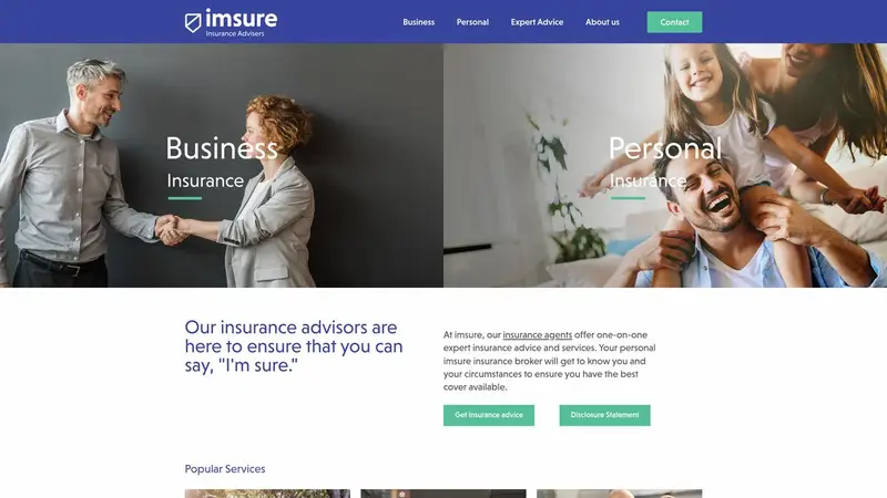Homepage of imsure.co.nz