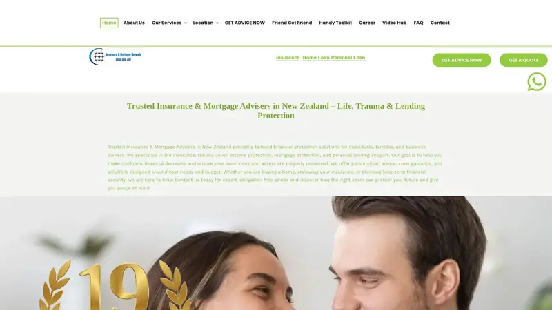 Homepage of insurancenetwork.co.nz