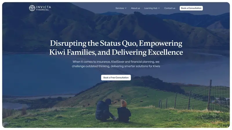 Homepage of invictafinancial.co.nz