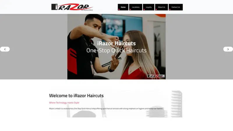 Homepage of irazor.nz