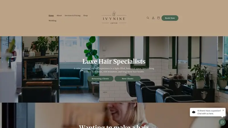 Homepage of ivynine.co.nz