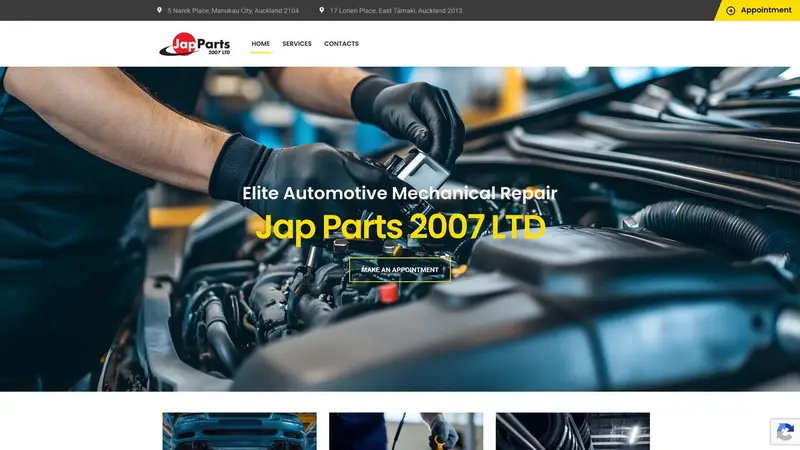 Homepage of japparts.co.nz
