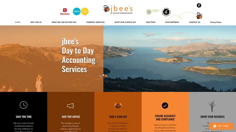 Homepage of jbees.co.nz