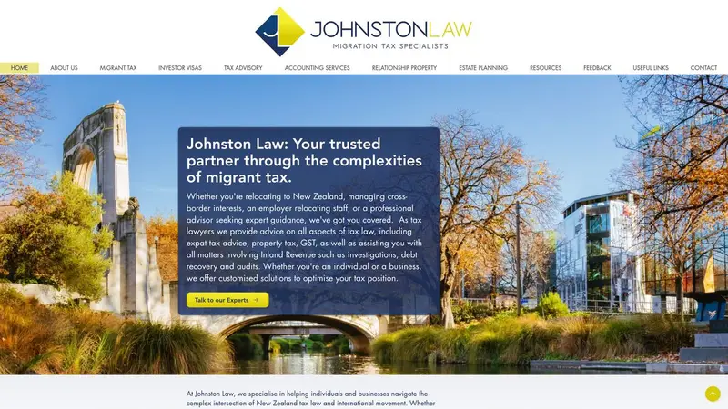 Homepage of johnstonlaw.nz