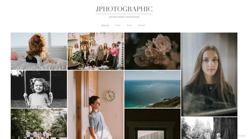 Homepage of jphotographic.co.nz