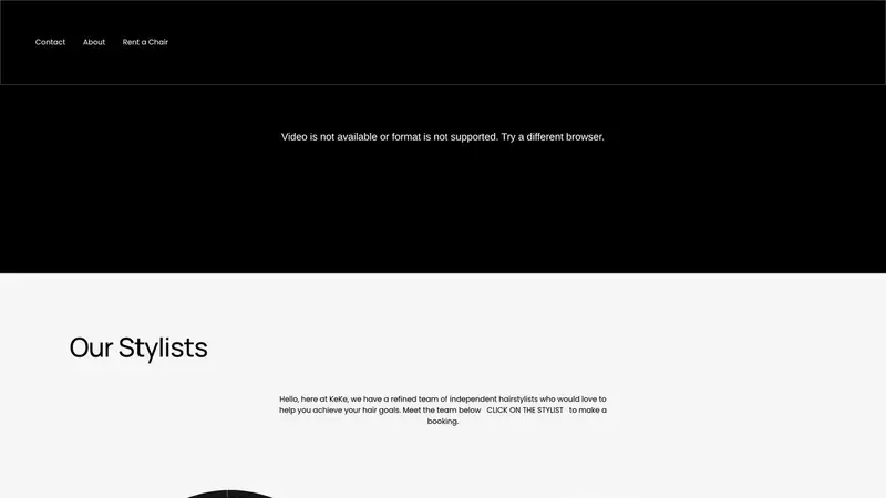 Homepage of kekehair.co.nz