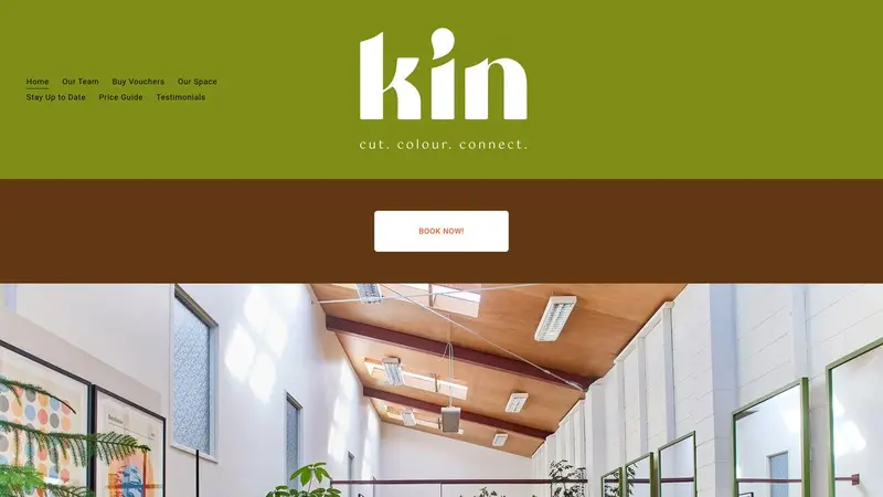 Homepage of kinhair.co.nz