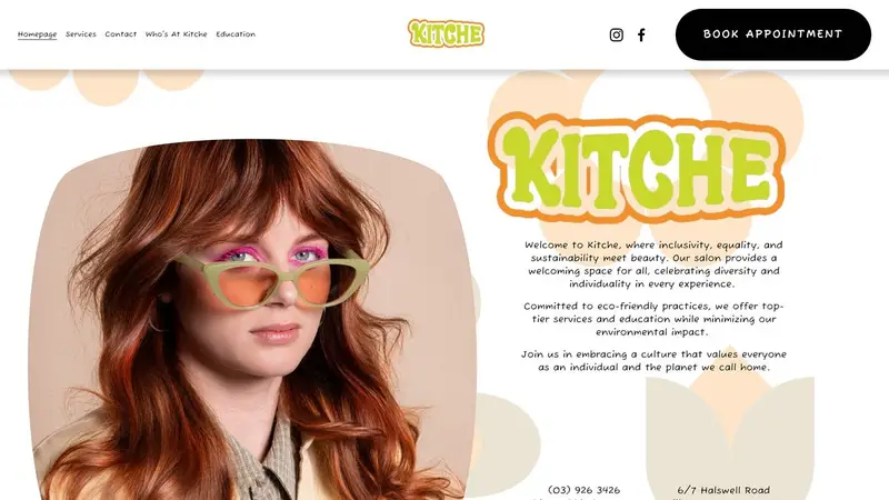 Homepage of kitche.co.nz