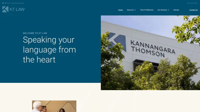 Homepage of ktlaw.co.nz