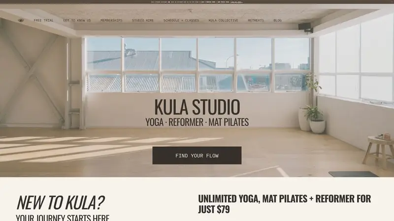 Homepage of kulastudio.co.nz