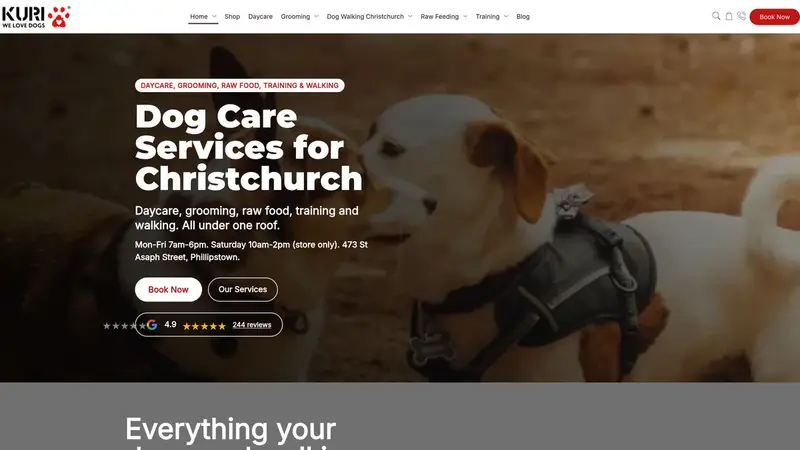 Homepage of kuri.co.nz