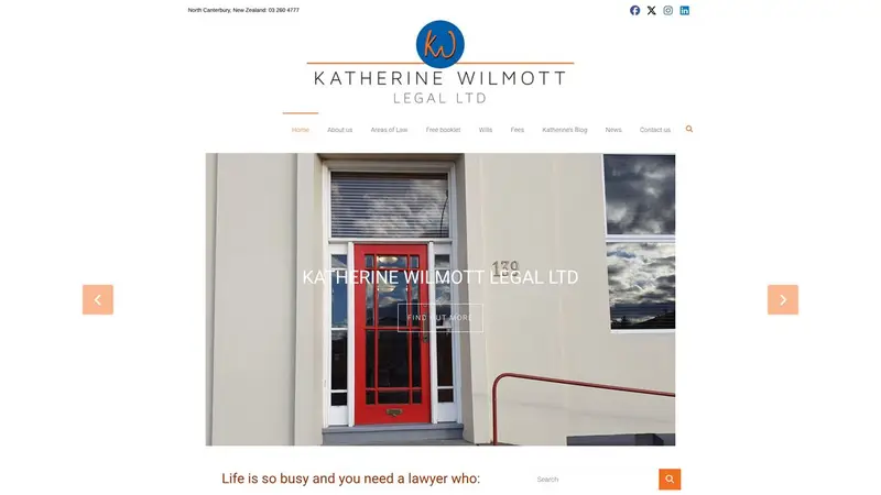 Homepage of kwlegal.nz