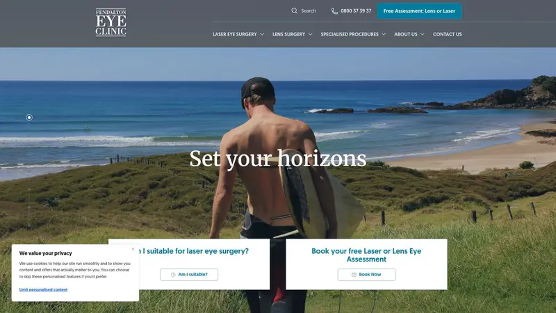 Homepage of lasik.co.nz
