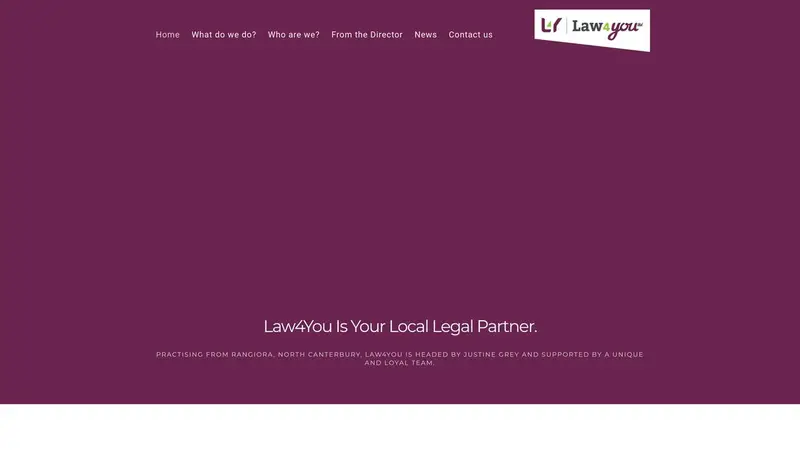 Homepage of law4you.co.nz