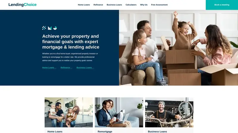 Homepage of lendingchoice.co.nz