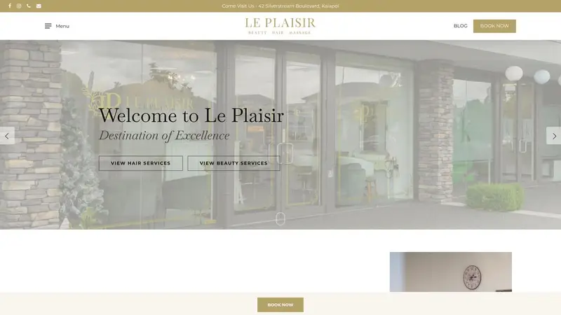 Homepage of leplaisir.co.nz