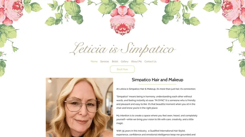 Homepage of leticiaissimpatico.co.nz