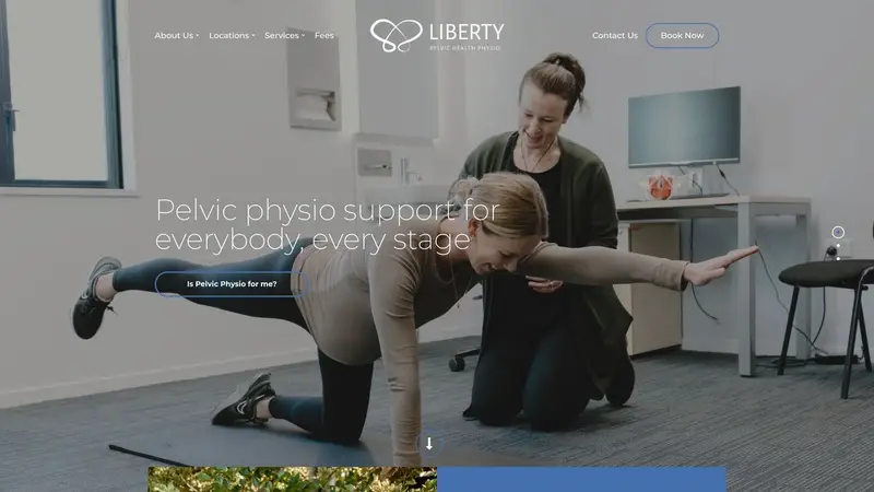 Homepage of libertyphysio.co.nz