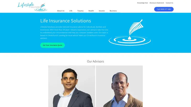 Homepage of lifestylesolutions.co.nz