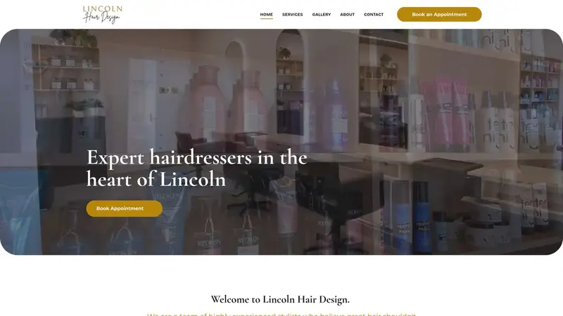 Homepage of lincolnhairdesign.nz