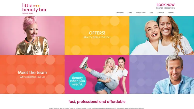 Homepage of littlebeautybar.co.nz