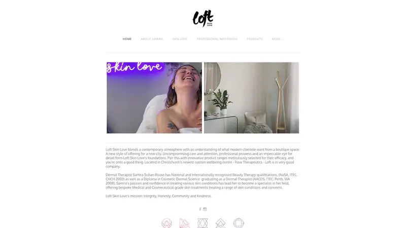 Homepage of loftskinlove.co.nz