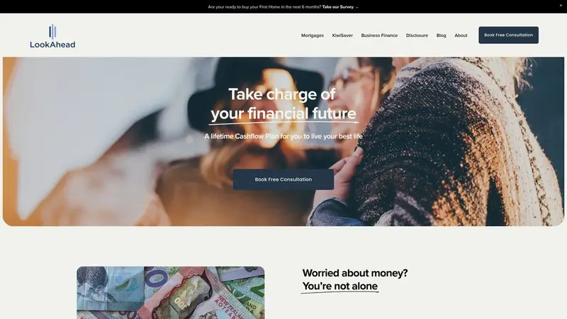 Homepage of lookahead.co.nz