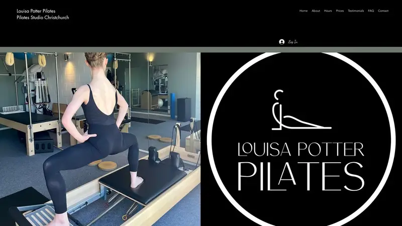 Homepage of louisapotterpilates.co.nz
