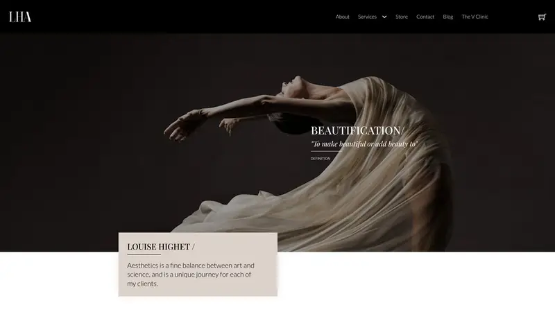 Homepage of louisehighet.co.nz