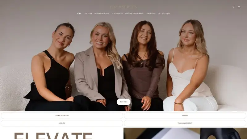 Homepage of luxeaesthetics.co.nz