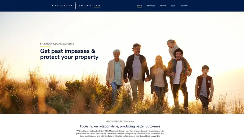 Homepage of macbrownlaw.co.nz