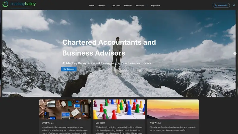 Homepage of mackaybailey.co.nz