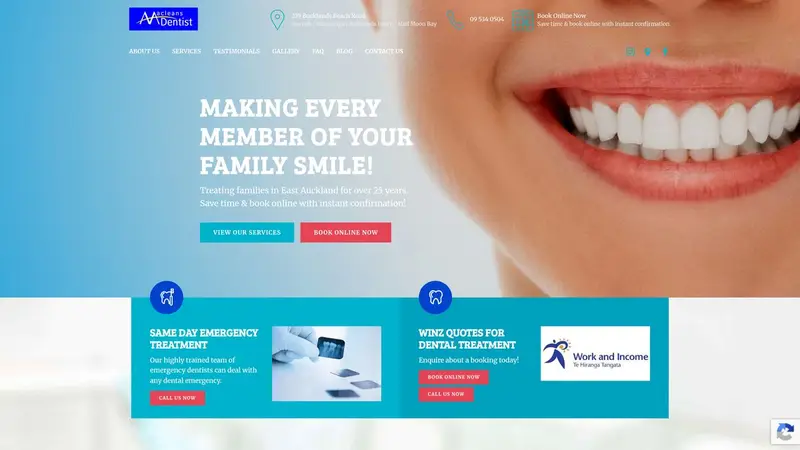 Homepage of macleansdentist.co.nz