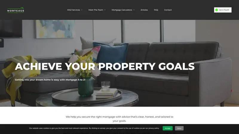 Homepage of maz.co.nz