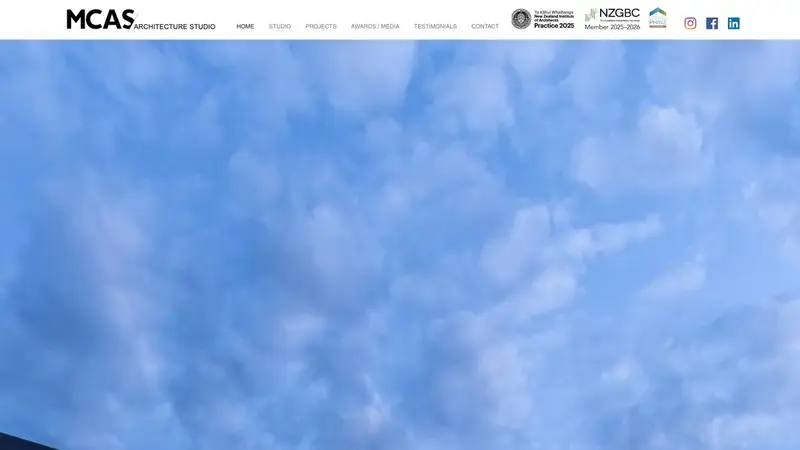 Homepage of mcarchstudio.nz