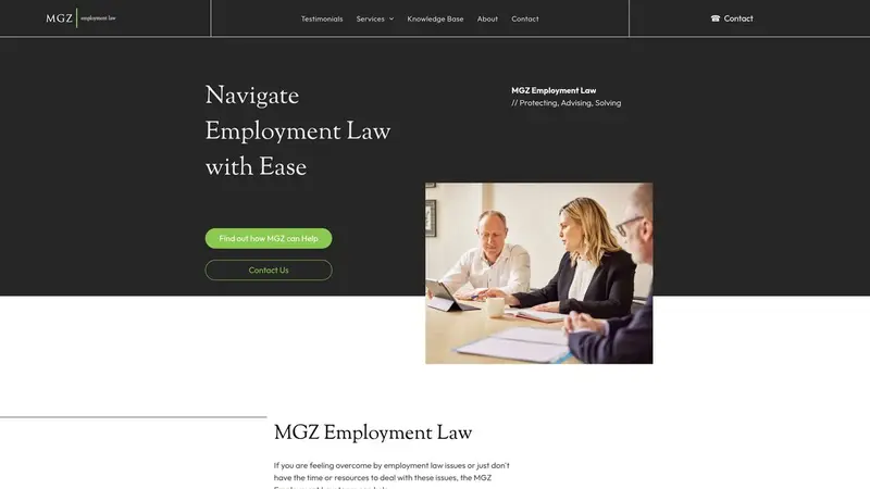 Homepage of mgz.co.nz