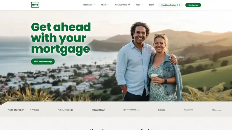 Homepage of mhq.co.nz
