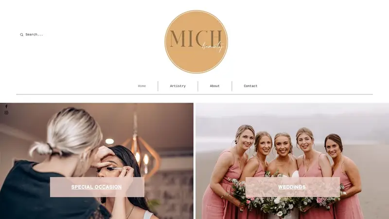 Homepage of michbeauty.co.nz