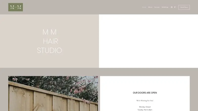 Homepage of mmhairstudio.co.nz