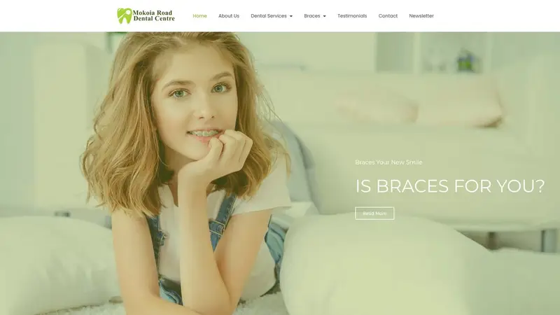 Homepage of mokoiaroaddental.co.nz