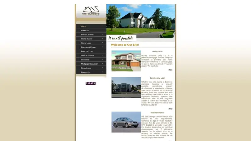 Homepage of moneysolution.co.nz