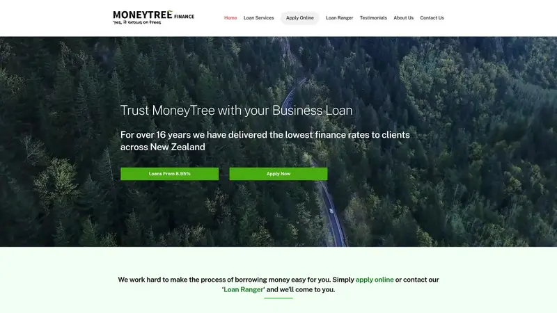 Homepage of moneytreefinance.co.nz