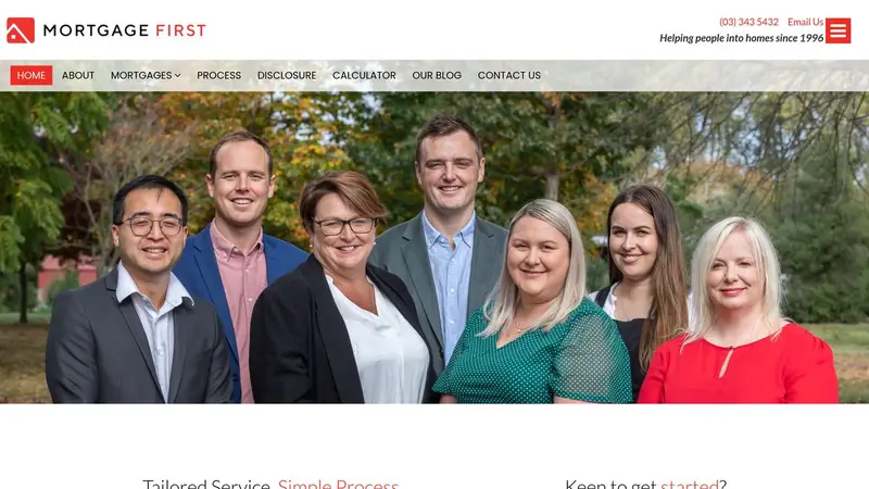 Homepage of mortgagefirst.co.nz