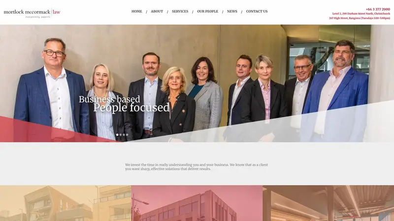 Homepage of mortlock-mccormack.co.nz