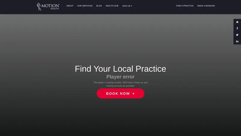 Homepage of motionhealth.co.nz