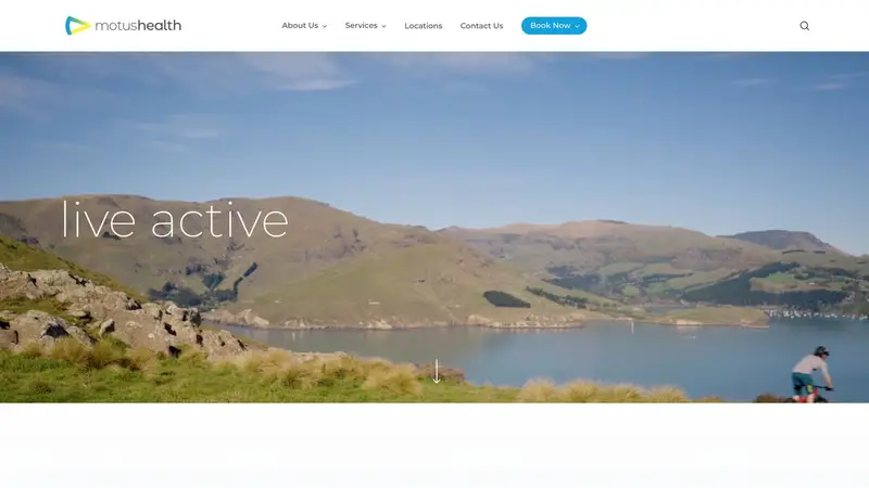 Homepage of motushealth.co.nz