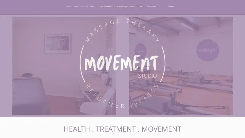 Homepage of movementstudio.nz