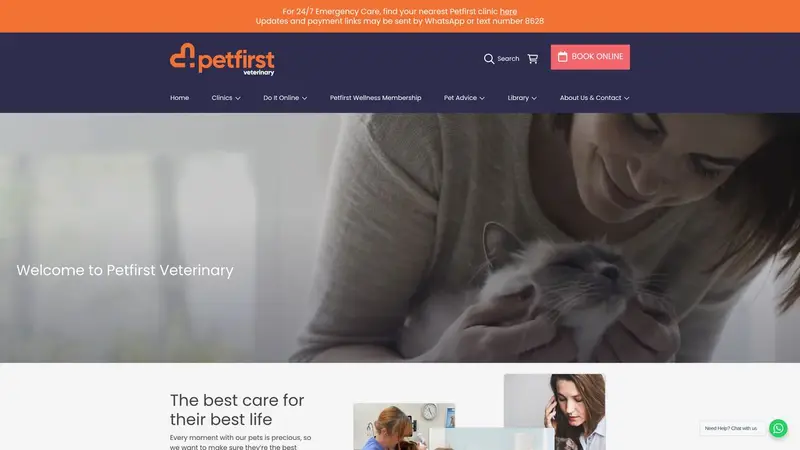 Homepage of mypetfirst.co.nz