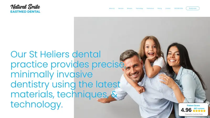 Homepage of naturalsmile.co.nz