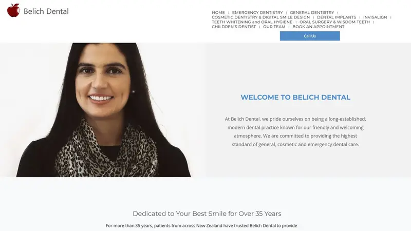 Homepage of newmarketdentist.co.nz